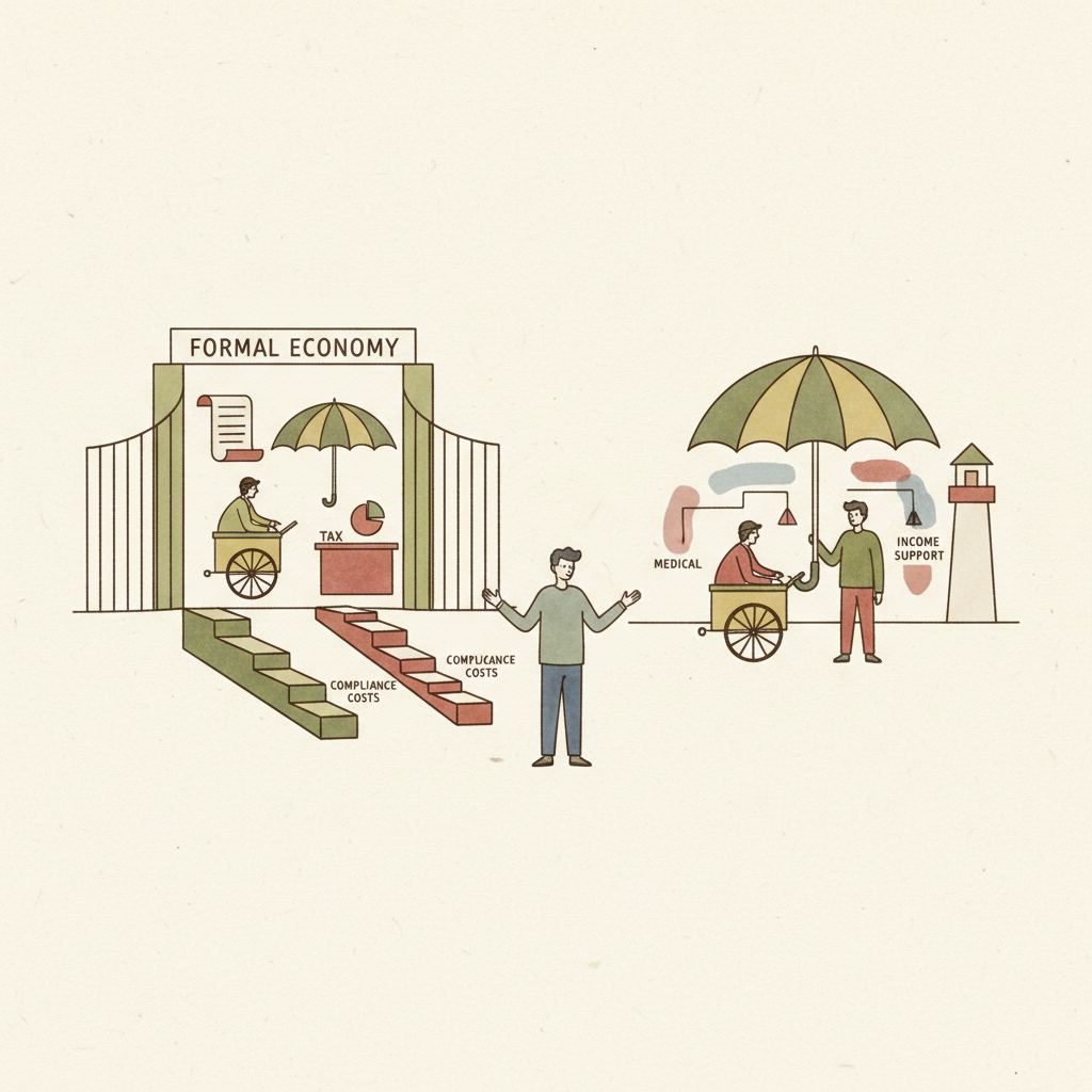 Informal workers: push formalization or protect them as they are?